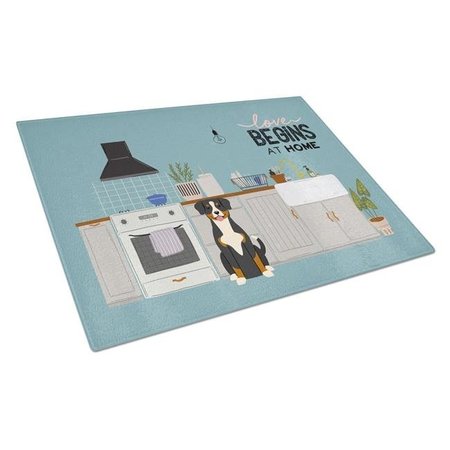 CAROLINES TREASURES Carolines Treasures CK7742LCB Entlebucher Kitchen Scene Glass Cutting Board - Large CK7742LCB